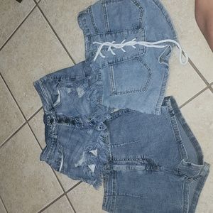 Womens 0/00 Denim Short Lot